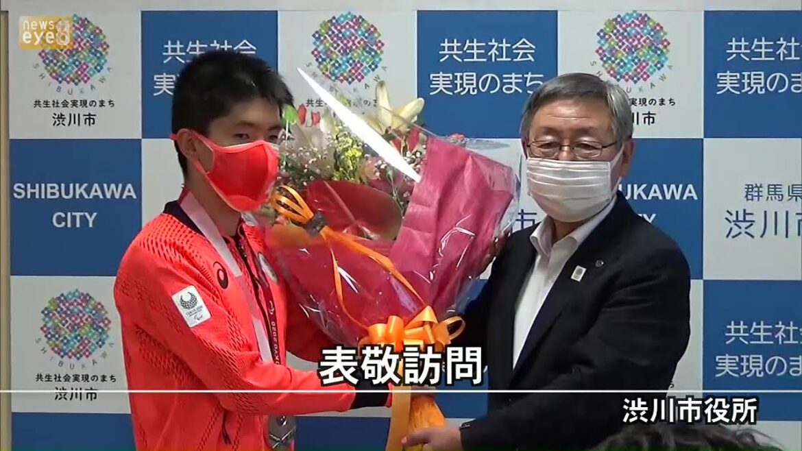 東京五輪で銀メダル 唐澤剣也選手がふるさと・渋川市を表敬訪問/群馬県(21/10/05)