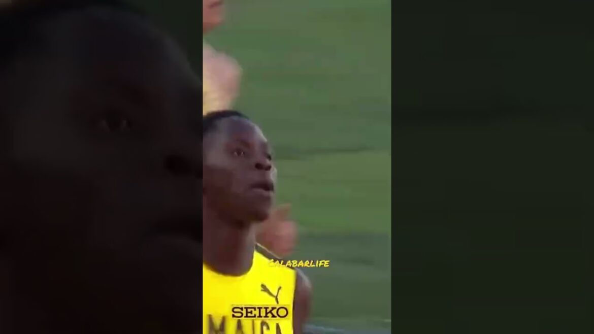 Oblique Seville win 100m heats easily vs Italy Champion 🇯🇲 #shorts #short