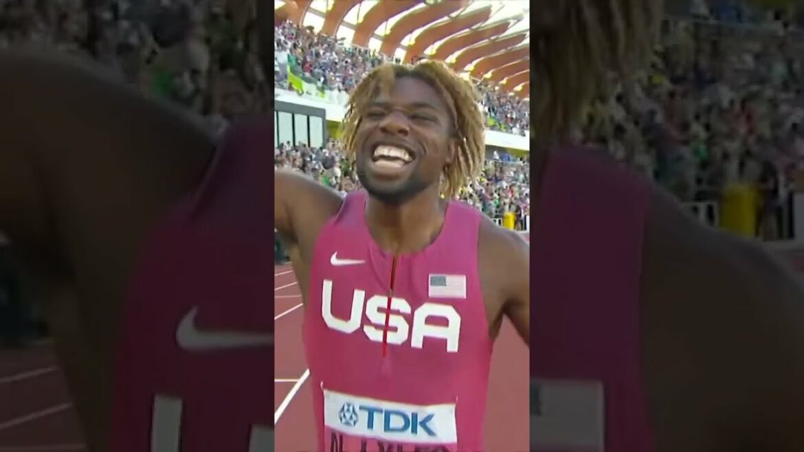 Noah Lyles ROARS after breaking 200m U.S. record 🦁