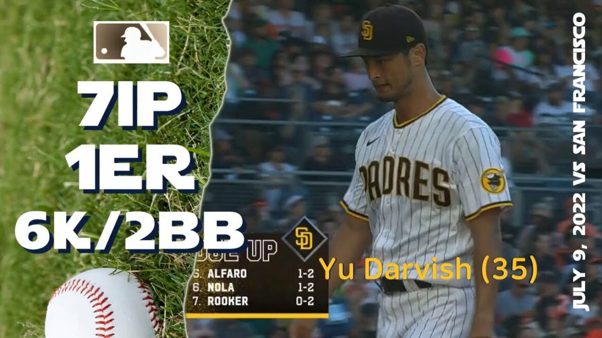 Yu Darvish ダルビッシュ 有 | July 9, 2022 | MLB highlights