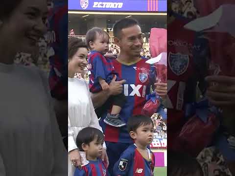 【ご家族から花束贈呈💐】長友佑都 選手がJ1通算100試合出場を達成👏 【切り抜き】2022年7月20日 #shorts