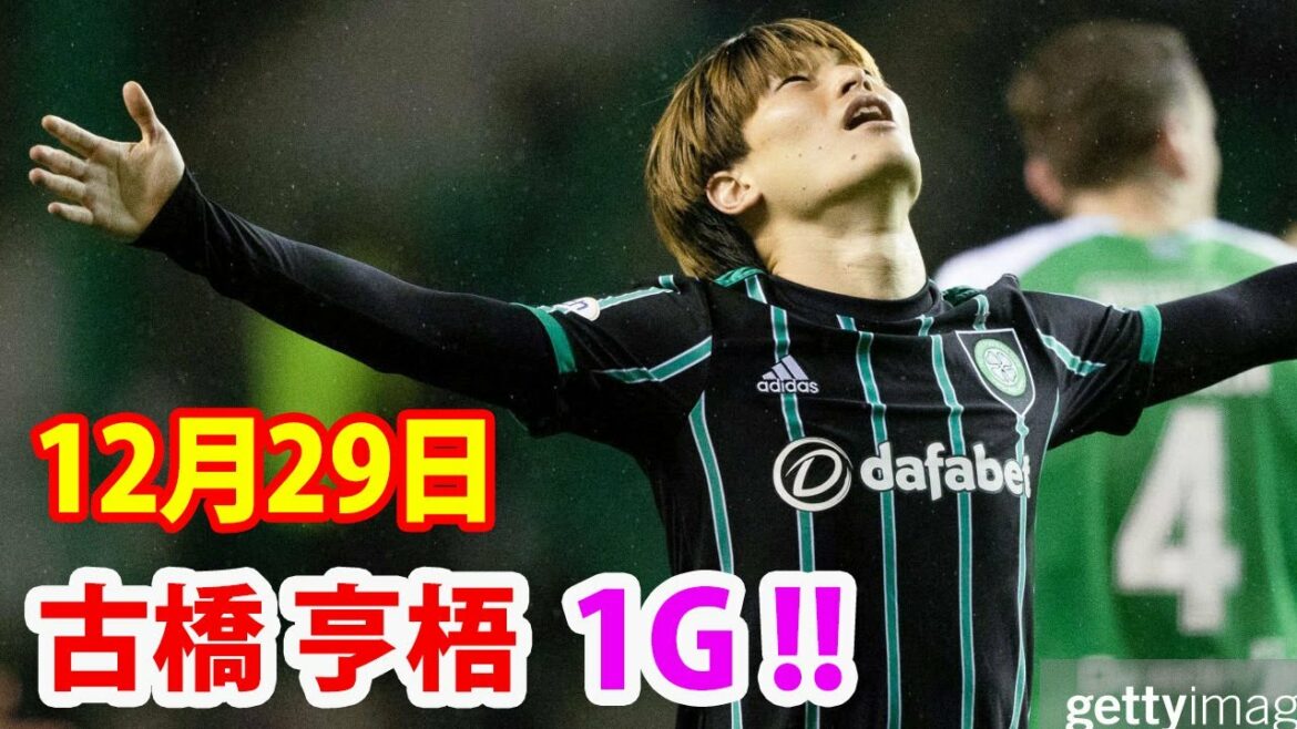 12月29日 セルティック古橋亨梧、前田大然に続きゴールに流し込む