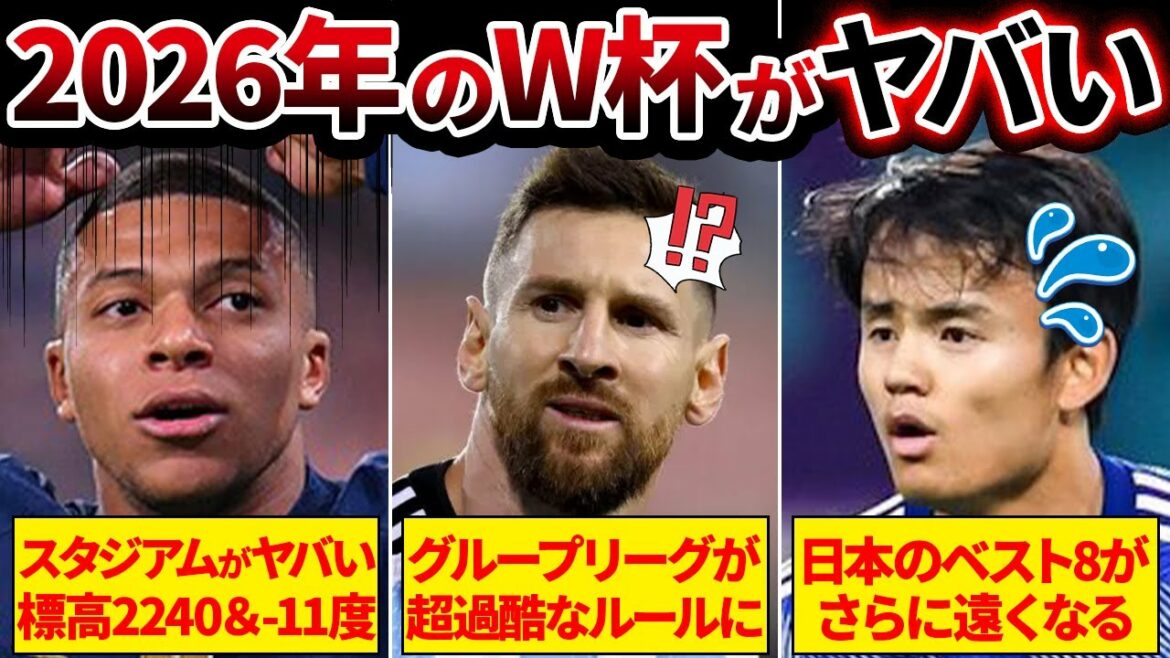 【衝撃】2026年のワールドカップの概要がヤバすぎる…