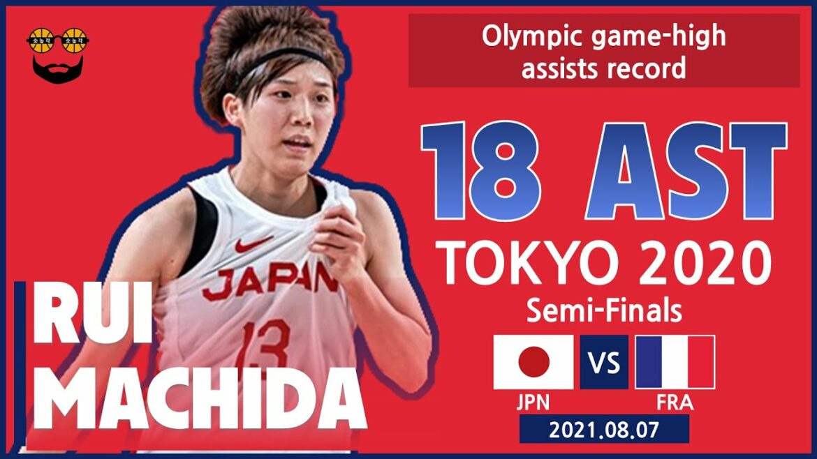 RUI MACHIDA 🏀 Olympic game-high assists record highlights (Japan vs France) | 마치다 루이 올림픽 최다 어시스트 경기