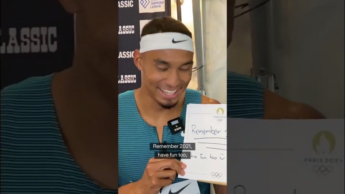 Michael Norman’s 🇺🇸 Tokyo-inspired message to himself at #paris2024 @WorldAthletics