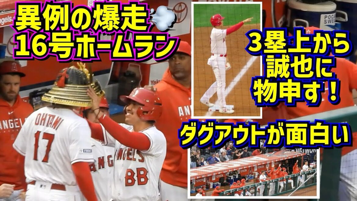 大谷翔平16号ホームランは異例の爆走で物申す!ダグアウトが色々面白い🤣【現地映像】6/6vsカブス ShoheiOhtani Homerun Angels