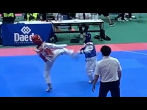 YUMA TANI🇯🇵JOCジュニアオリンピックカップ第16回全日本ジュニア選手権大会 準決勝 SemiFinal🏆Yuma is Red👣 Sailus榊原道場 テコンドー 谷侑馬(赤)