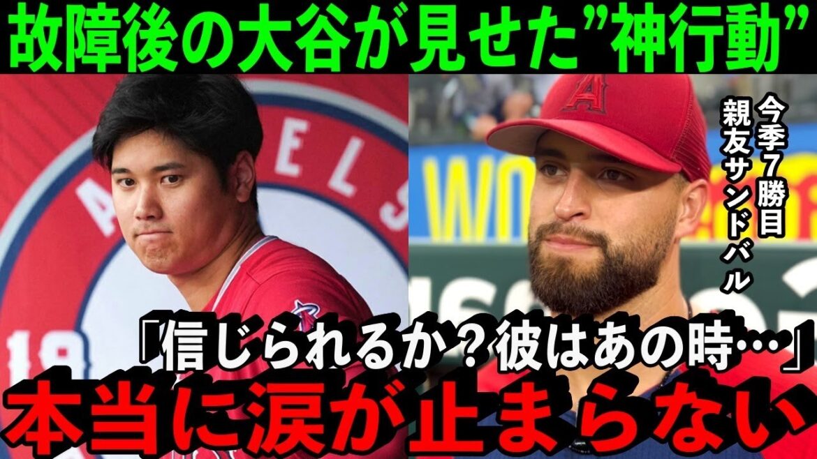 【大谷翔平】靭帯損傷でも超速二塁打!同僚サンドバルが語った大谷の故障発覚後に見せた”ある神行動”に感動…「本当に涙が止まらない」【海外の反応】