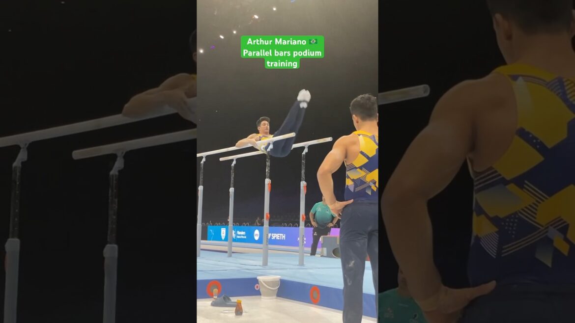 Olympic bronze medallist Arthur Mariano 🇧🇷at the World Champs podium training