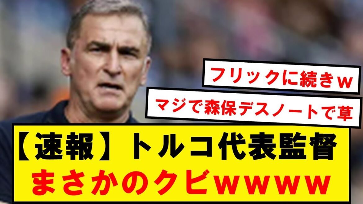 【欧州狩り】森保監督、フリックに続きトルコ代表監督もクビにしてしまうwwwwwwwwwwww