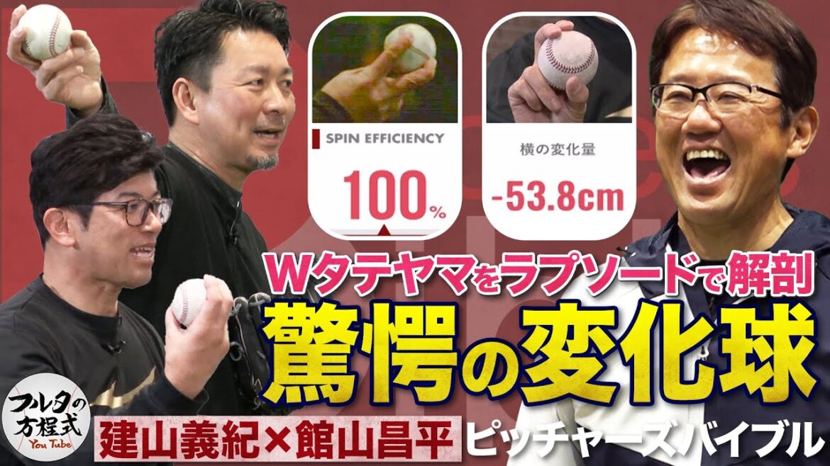 大谷翔平も使う『ラプソード』で徹底分析!Wタテヤマの変化球を丸裸に【ピッチャーズバイブル】