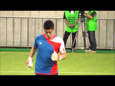 川島永嗣のウォーミングアップ(ヨルダン戦)