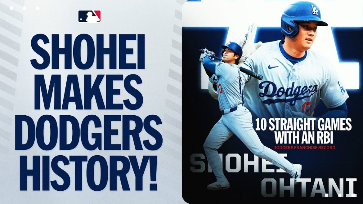 Shohei Ohtani sets a Dodgers franchise record! (RBI in 10 straight games) š„ | 大谷ēæå¹³ćć¤ć©ć¤ć
