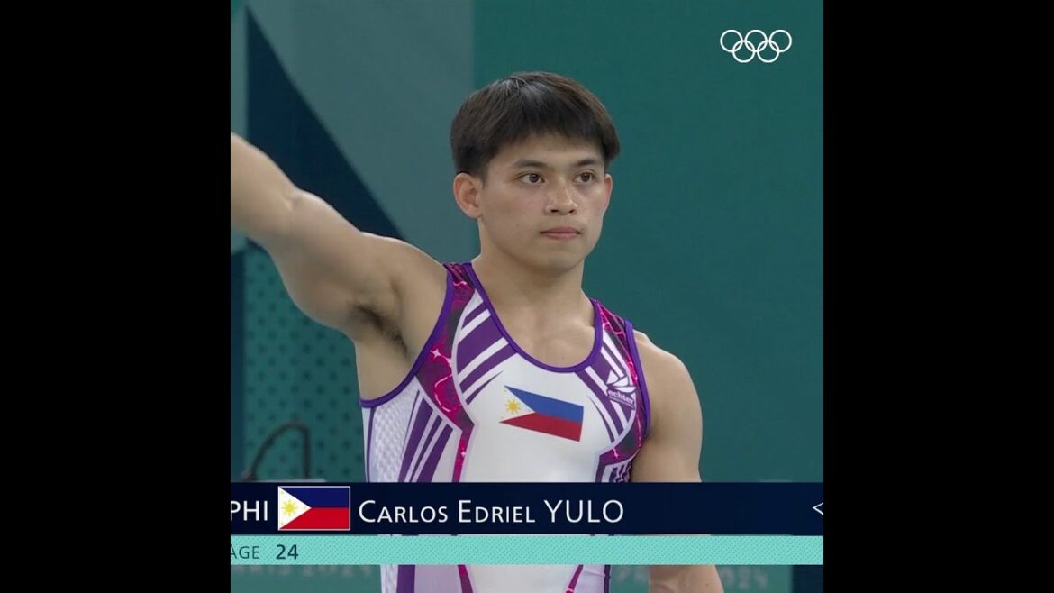 Carlos Yulo’s performance in the men’s floor final was a dazzling display of power and grace! 🇵🇭👏