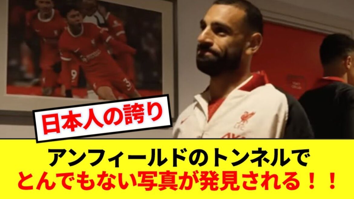 【伝説】遠藤航、リバプールのトンネルで堂々と写真を飾られる!!