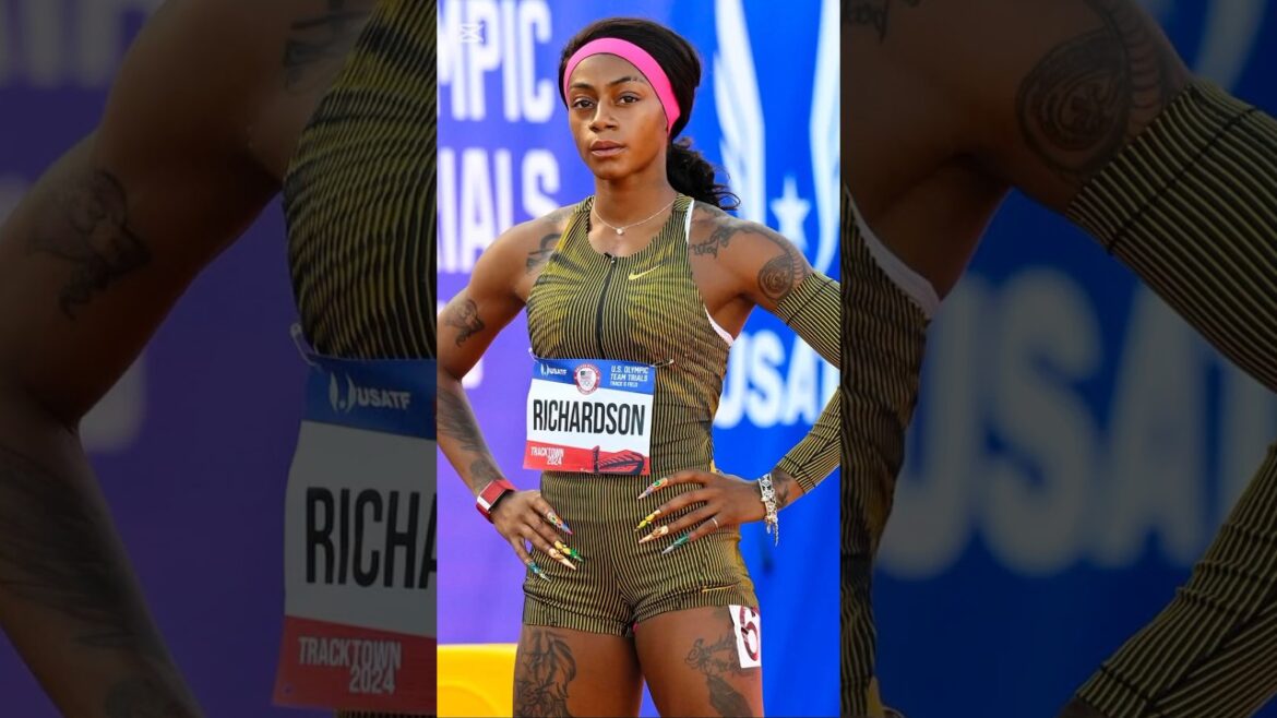 Women 100m | Sha’Carri Richardson ❤️🔥| USA Olympics Trials 2024 #trackandfield #athletics #shorts