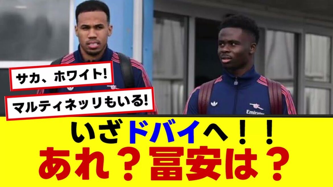 【アーセナル】いざドバイへ!あれ?冨安いる??