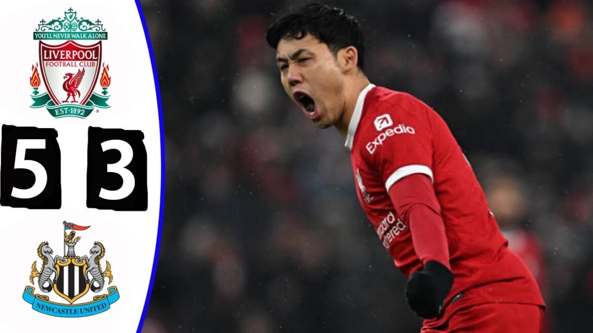 遠藤航 2 ゴール — リバプール 5-3 ニューカッスル — 全ゴールハイライト — 2025 年 2 月 27 日