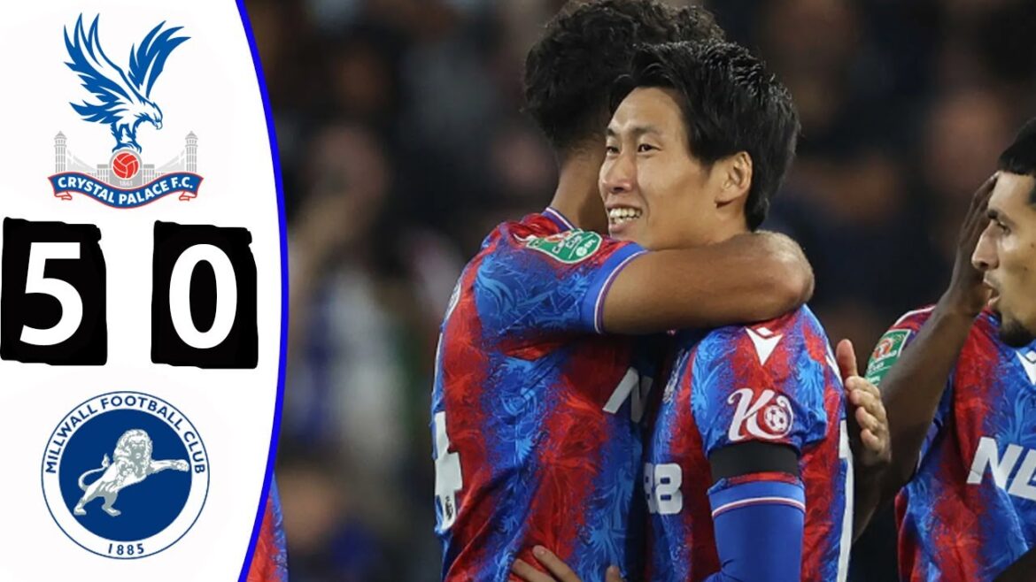 鎌田大地 3 ゴール — クリスタル パレス 5-0 ミルウォール — 全ゴールハイライト — 2025 年 3 月 1 日