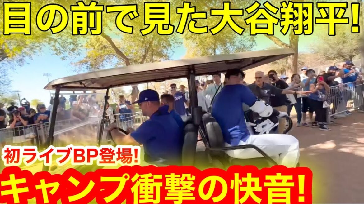 【大接近】目の前で見た大谷翔平ライブBP!キャンプ地が唸る最強のバッティング!【現地取材】