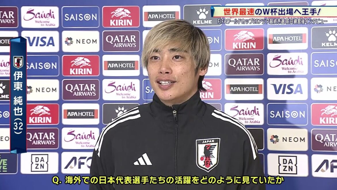 【サッカー日本代表】伊東純也「ロングボールやカウンターに気をつけたい」|FIFAワールドカップ26 アジア最終予選