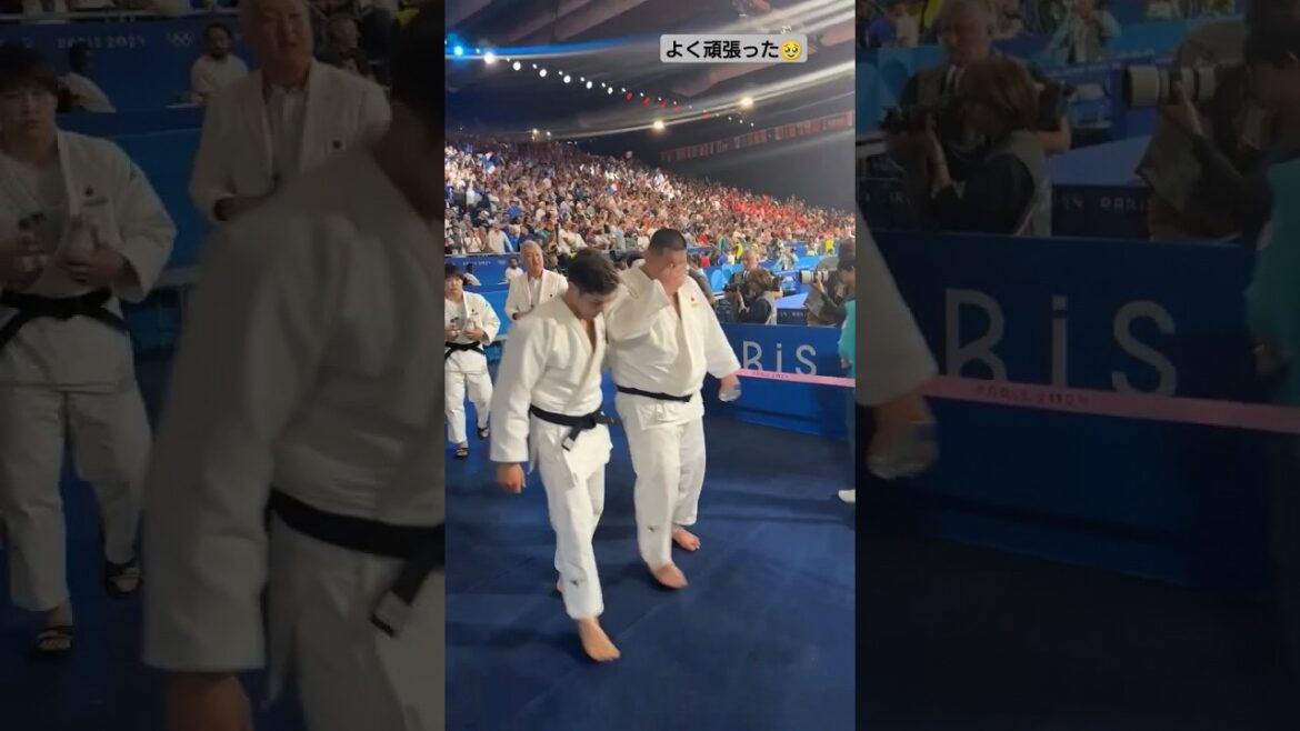 パリオリンピック柔道団体 日本代表の決勝後 銀メダル ズルーレット不正 #shorts