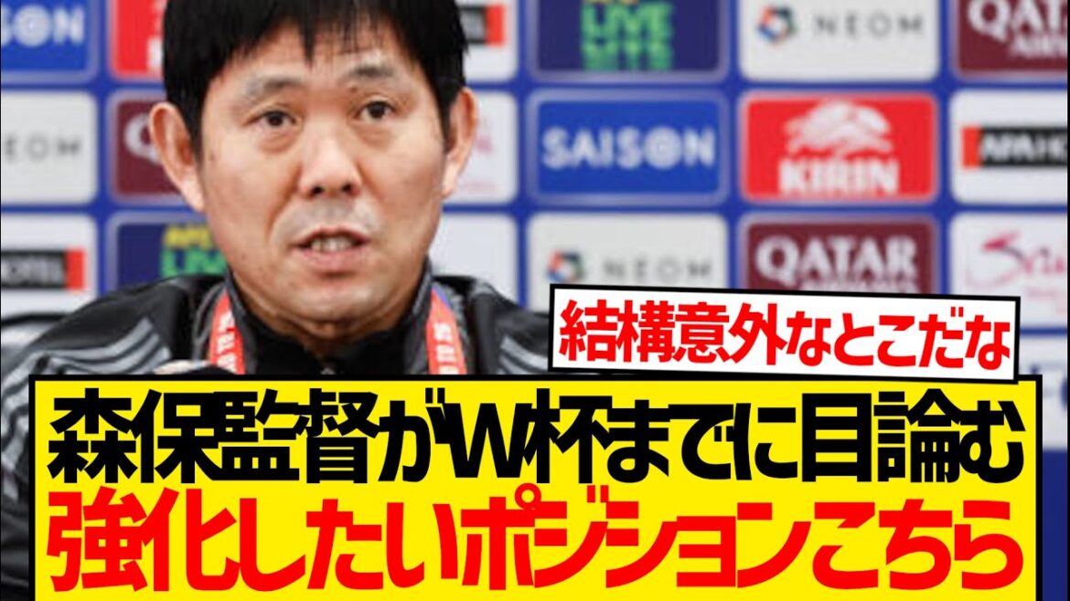 【注目】森保監督が考える日本代表で強化したいポジションwwww