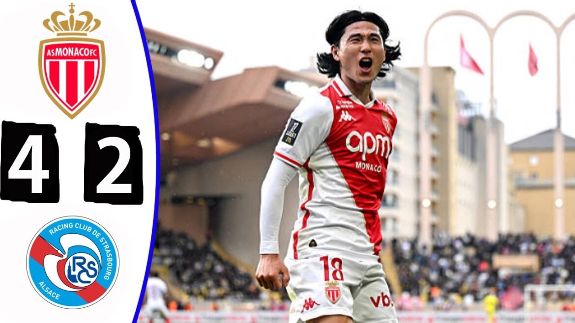 南野 2ゴール — モナコ 4-2 ストラスブール — 全ゴールハイライト — 2025年4月20日