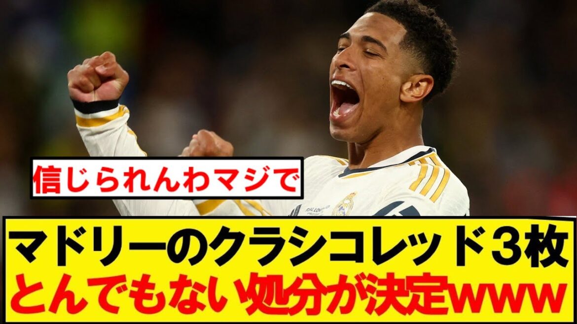 【大勝利】レアルマドリードさん、レッド3枚の処分がこちらwwwww