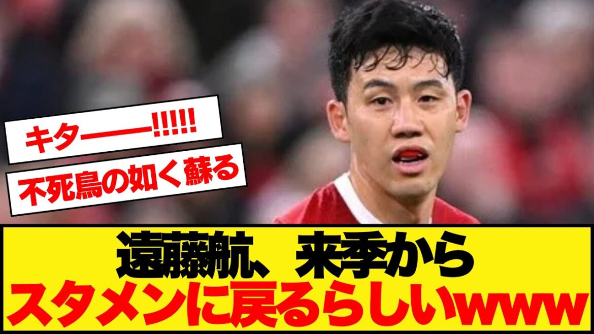 【朗報】遠藤航、来季からスタメンに戻るらしいwwwwwwwwwwww