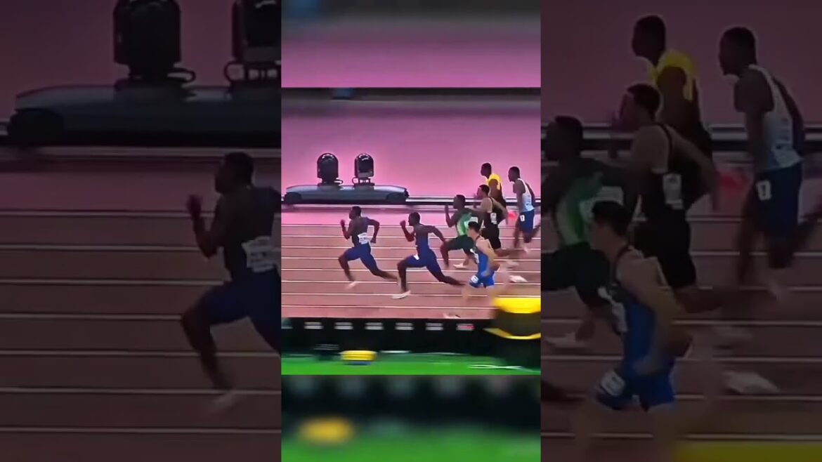 olympic gold medalist on final #sports #athlete #athletics #running #viralvideo #100m