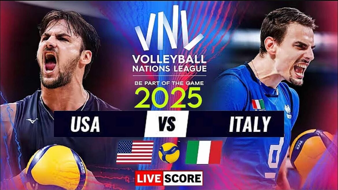 VNLメンズライブ│アメリカ対イタリアライブスコアアップデート│VNL 2025 FIVBバレーボールネイションズリーグ