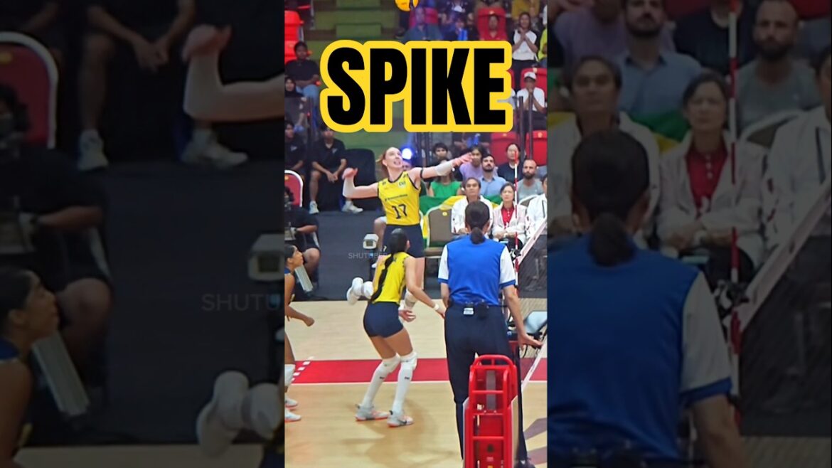 Volleyball Women Brazil Gabi Julia France Super Spike Slow Motion