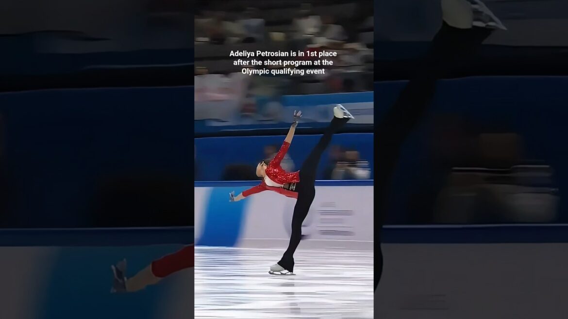 ADELIYA PETROSIAN cuts through the competition at the Olympic qualifying event ⛸️💫