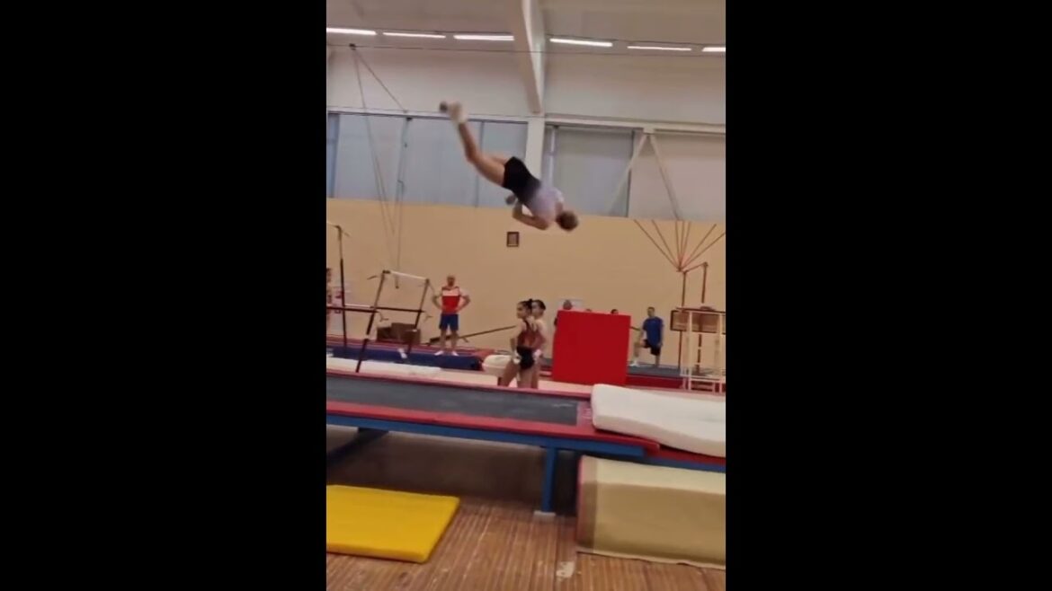 Olympic Gymnastics Champion Victoria Listunova Tumbling Full-in Full-out Training #gymnast