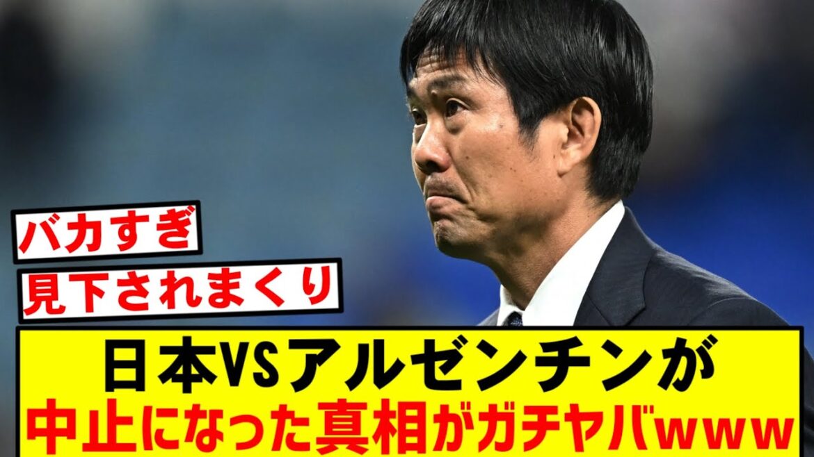 【衝撃暴露】日本代表VSアルゼンチン代表が中止になった本当のワケとは…wwwww