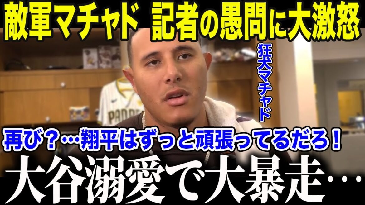 【大谷翔平】記者会見で空気が凍りついた…マチャドが記者の愚問に激怒「あいつはビーストだ!」敵軍のはずが見せた”異常すぎる大谷愛”の正体に全米が騒然【海外の反応/MLB/メジャー/野球】