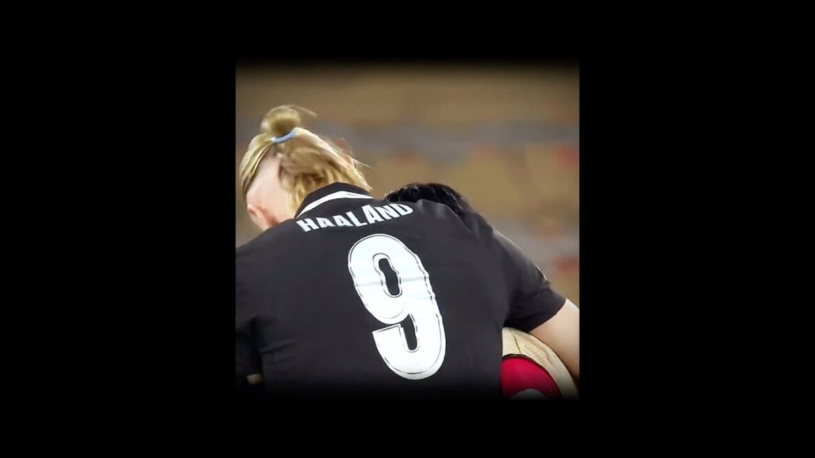 南野を見つけて笑みが溢れるハーランド