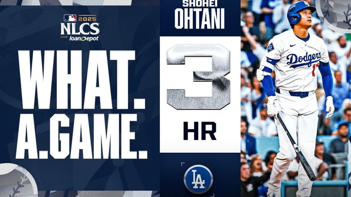 Field view of ALL THREE Shohei Ohtani home runs! (Postseason history for the Dodgers 💪) | 大谷翔平 ハイライト