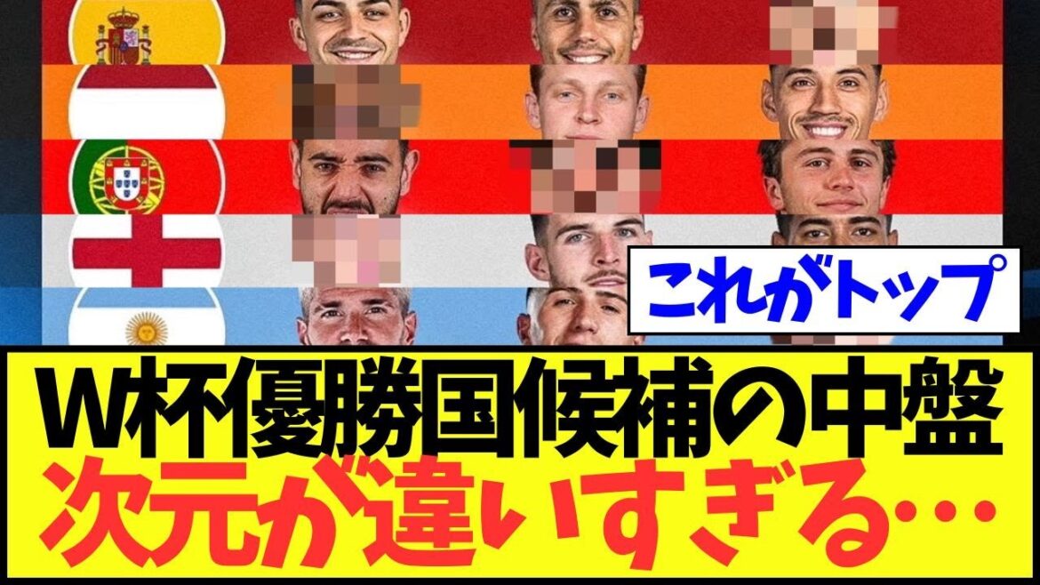 【頂点】W杯優勝国候補の中盤、次元が違いすぎる…