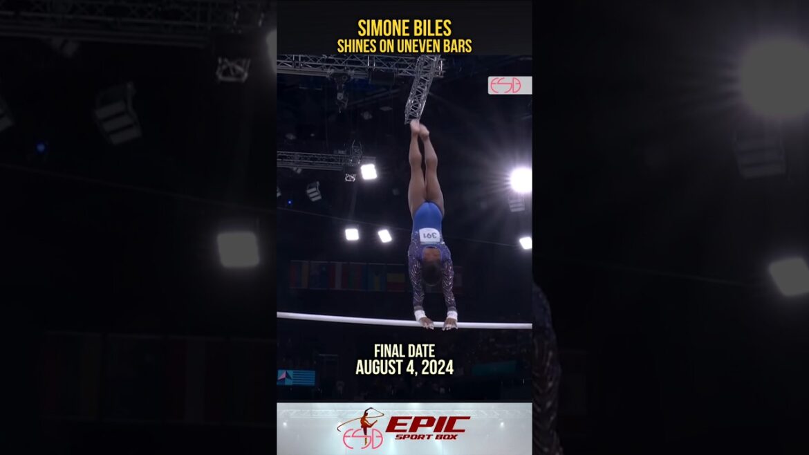 Simone Biles Dominates Uneven Bars at Paris Olympics 2024 #sports #shorts