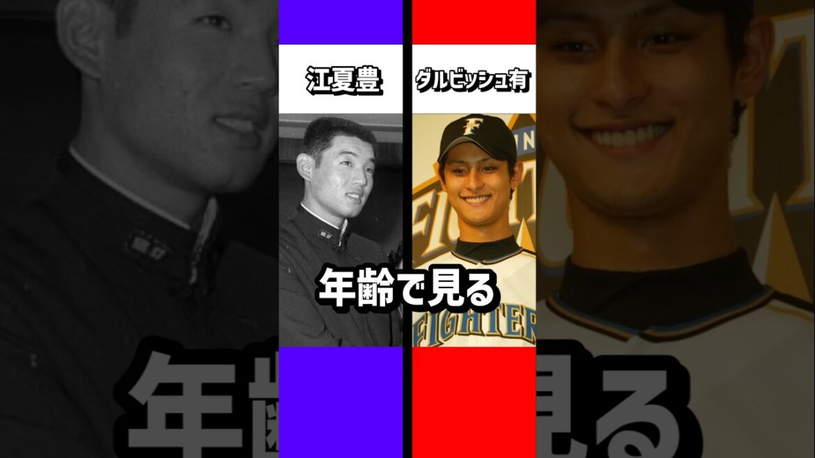 年齢で見る江夏豊・ダルビッシュ有#江夏豊 #ダルビッシュ有 #成績