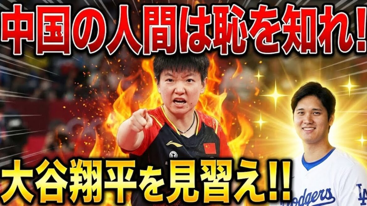 【大谷翔平】「大谷翔平を見てみろ!」孫穎莎、涙の絶縁宣言。張本智和を襲った“組織的リンチ”に世界が震えた衝撃の結末。。。。。。