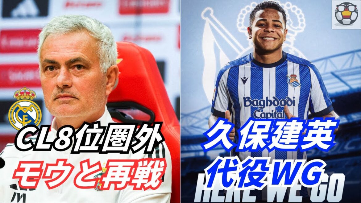 【生配信】マドリーCL8位圏外！久保建英の代役ウィング到着！