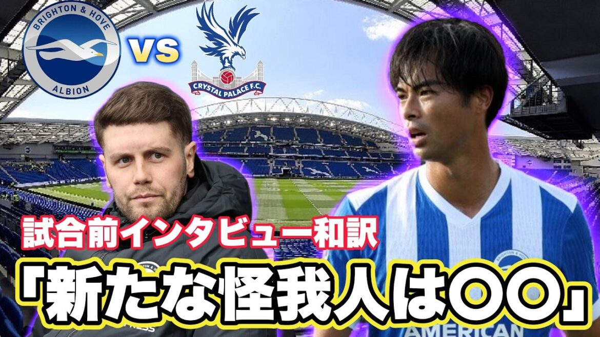 【和訳】ブライトンvsクリスタルパレス試合前インタビュー！新たな怪我人は〇〇