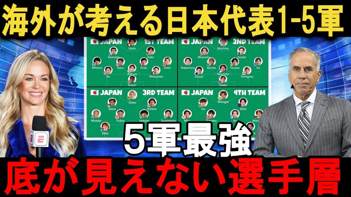 【海外の反応】「日本はもはや国ではない、軍隊だ」海外ファン作成の日本代表『１軍～５軍』リストが恐怖の的！メキシコ超えの衝撃評価とは？