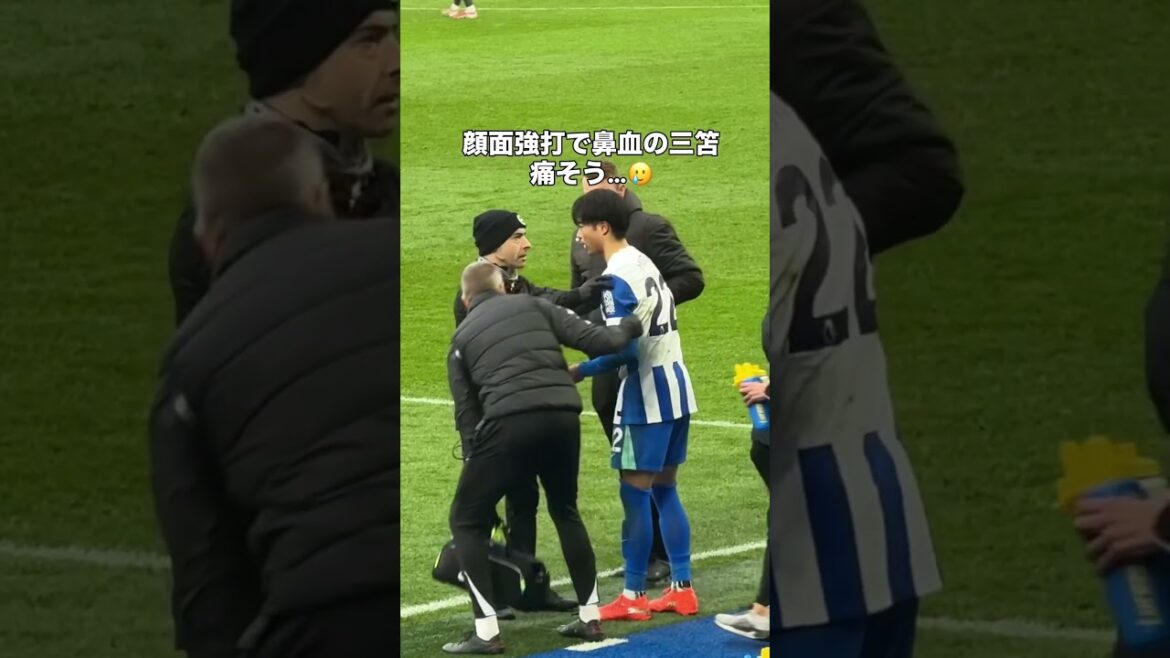 三笘が大怪我したかと思ったあのシーン #サッカー #サッカー日本代表 #三笘薫