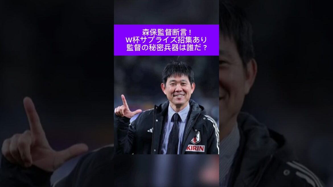 森保監督が断言「サプライズ招集はある」予選外から本大会へ…「森保ジャパンの秘密兵器」は誰だ！？#サッカー日本代表#森保ジャパン#W杯#ワールドカップ#サムライブルー#サッカーサプライズ招集#Jリーグ