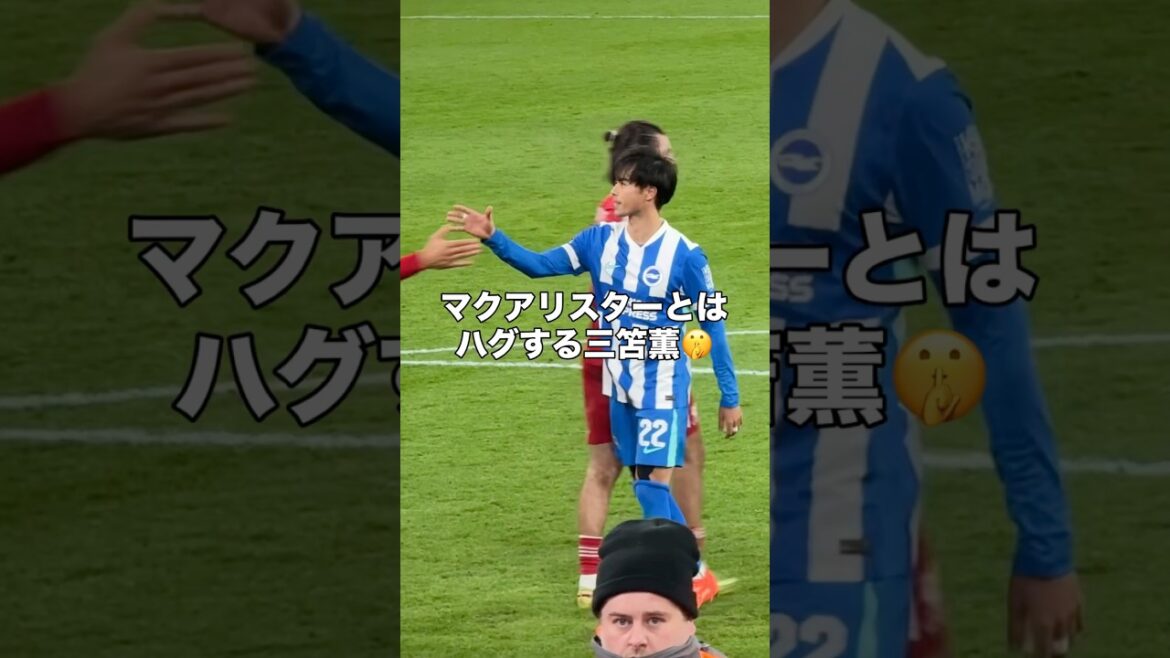 元チームメイトのマクアリスターとだけハグする三笘薫🤫 #サッカー #サッカー日本代表 #三笘薫