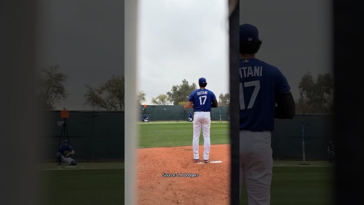 大谷翔平、2026年初のブルペン投球! #野球 #大谷翔平